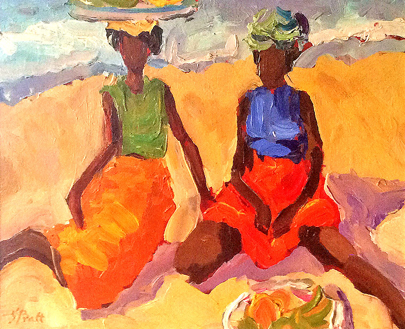 Fruit Sellers On The Beach